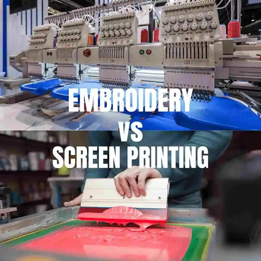 Embroidery vs Screen printing